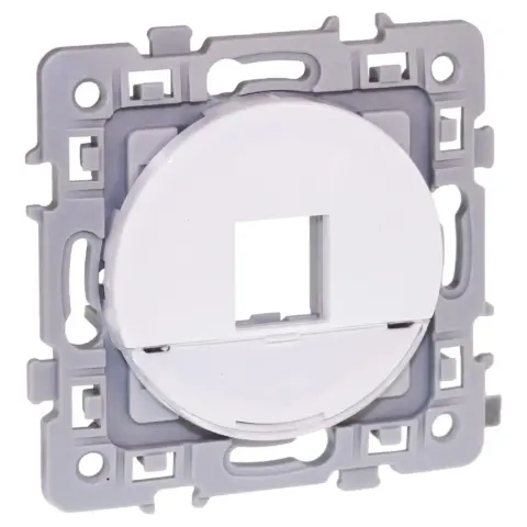 Va-et-vient + bouton poussoir Square 1 poste - Blanc - 60216