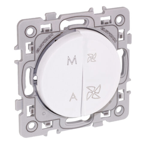 Interrupteur VMC 2 positions Square 1 poste - Blanc - 60225