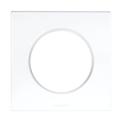 Plaque carrée monobloc Square Eur'Ohm - 1 poste - Blanc - 60295
