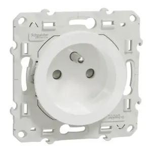 SCHNEIDER Prise courant Odace 2P+T blanc - S520059
