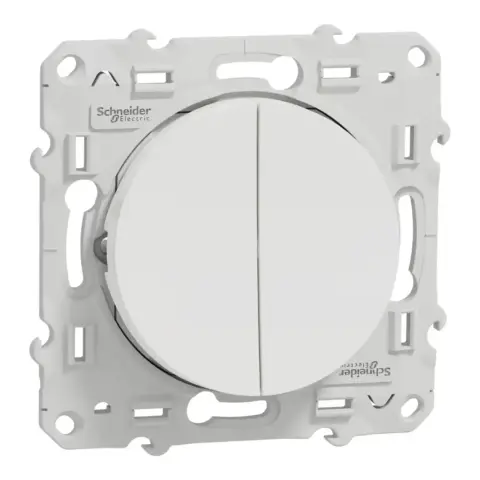 Schneider Bouton poussoir volet-roulant blanc -Odace - S520227