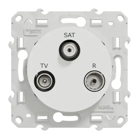 SCHNEIDER Prise TV/FM/SAT blanc - Odace - S520461