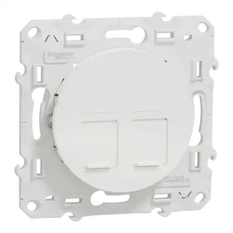 Schneider Odace prise multimédia double RJ45 grade 1 - blanc - S520485