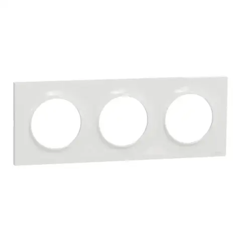 SCHNEIDER Plaque 3 postes blanc - Odace Styl - S520706