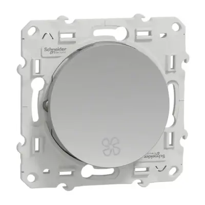 Odace interrupteur VMC sans position arrêt - Alu - S530233
