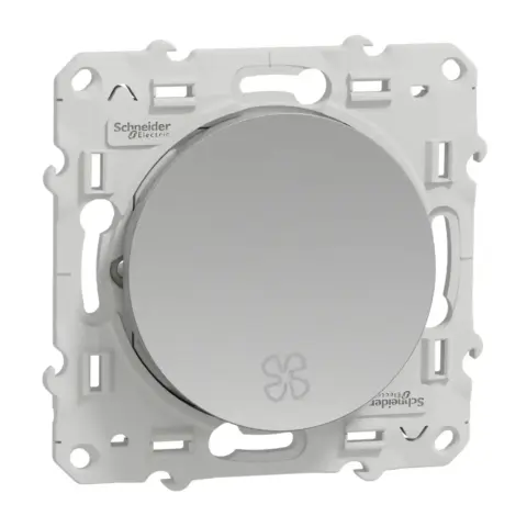 Odace interrupteur VMC sans position arrêt - Alu - S530233