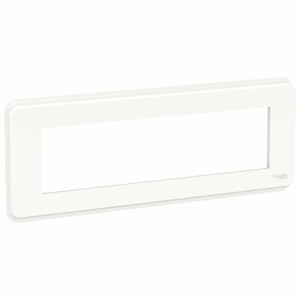 Schneider plaque de finition Blanc 8 modules - NU411818