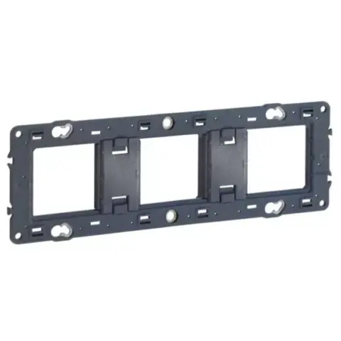 Support 3 postes Legrand Batibox à vis - Réf 080253 | Compatible Céliane, Mosaic