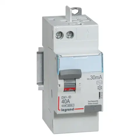 Interrupteur différentiel - 40A - 30mA - Type AC - 230V - Vis/auto - 411632