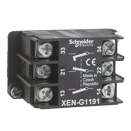 Schneider XENG1191- bloc contact à rappel – 1O+2F – montage frontal-min