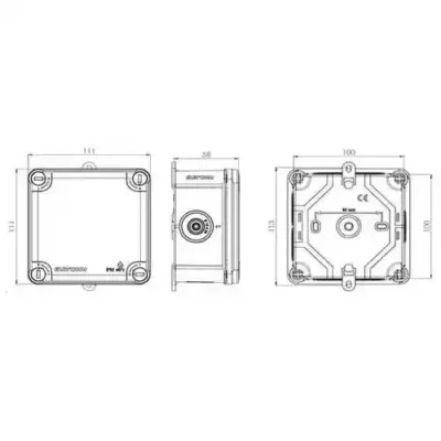 Boite de dérivation étanche IP55 105x105x55 - EUROHM - 50034