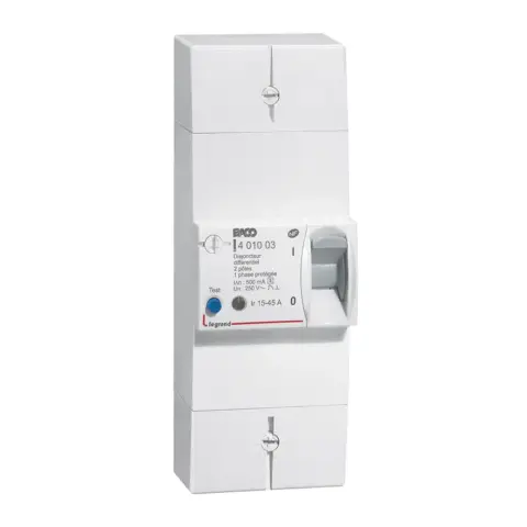 Disjoncteur Enedis - différentiel 500 mA sélectif - 2P - 45 A - 401003