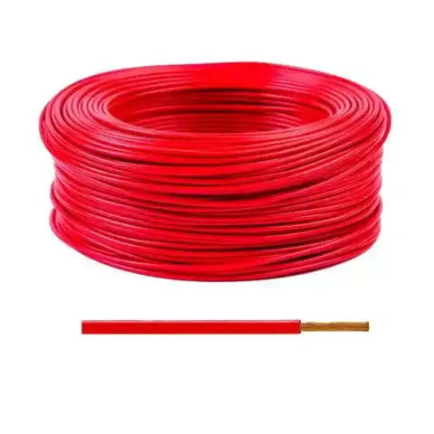 Fil électrique souple 1.5mm²- c100m - H07VK1.5 - rouge - Couronne de 100m