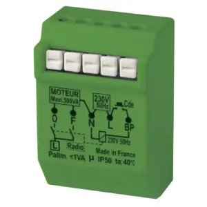 YOKIS Micromodule Radio pour volets roulants Encastré 500W - MVR500ERP