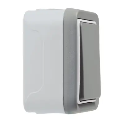 Interrupteur va et vient étanche complet gris IP55 LEGRAND Plexo - 069711