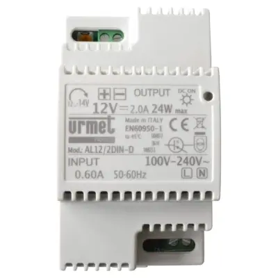 URMET Alimentation régulée 12 Vcc - 2 A - AL12/2DIN