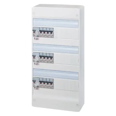 Legrand Drivia Tableau électrique équipé 3 rangées 2ID 63AC-1ID 63A -12 disjoncteurs - LGTAMC3