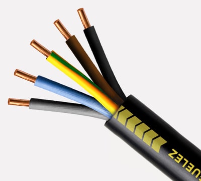 Câble électrique d'alimentation triphasé 5G-2.5 (au mètre)