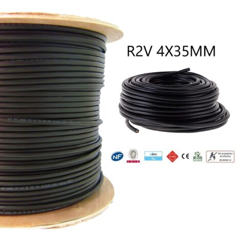 Cable électrique R2V-U-1000 4X35MM² - (prix au métre)