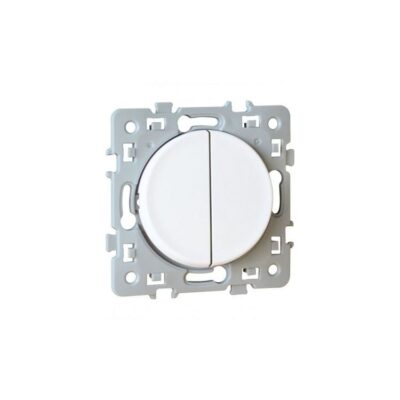 Permutateur Square 1 poste - 10AX - 250V - Blanc - 60226