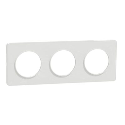 Plaque Odace Touch blanc 3 postes horiz. ou vert. 71mm - S520806
