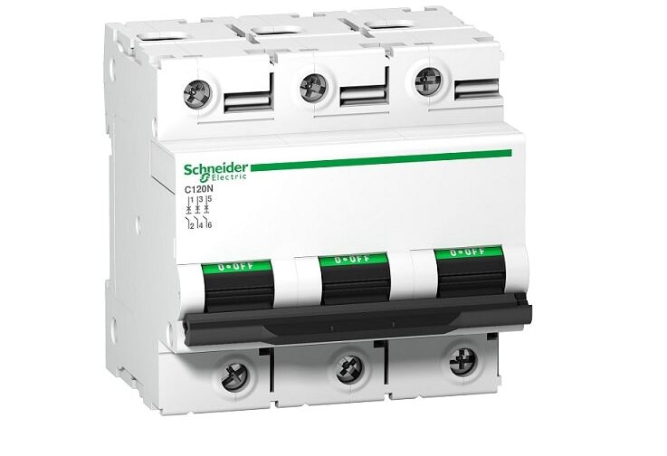 Disjoncteur C120N 3P 100 A - courbe C - 10 kA - A9N18367