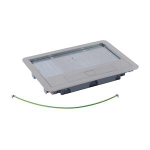 Couvercle métal revêtement inox boite de sol 8 ou 12 modules - 088003