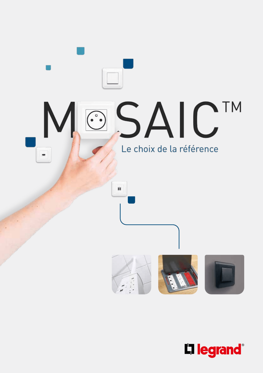 La gamme Legrand Mosaic permet de multiplier les fonctionnalités grâce à ses interrupteurs et prises étroits