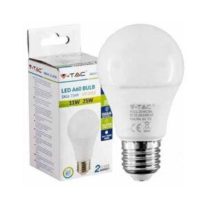 Ampoule LED 11W smd A60 E27 blanc chaud 2700K - V-TAC VT-2112 - SKU7350