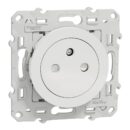 Prise de courant 2P+T affleurante blanc - SCHNEIDER Odace - S520052