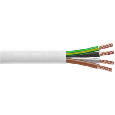 Câble souple H05VV-F 4Gx0.75mm² Blanc - (100 mètres)