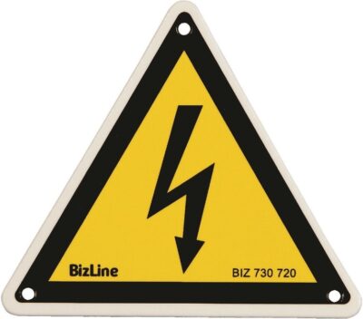 Affichette triangle 'Danger électrique' 100 x 100 mm PVC (x 3) - 730720