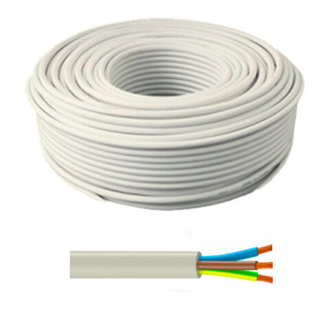 Câble souple H05VV-F 3G1.5mm² blanc – (100 mètres)