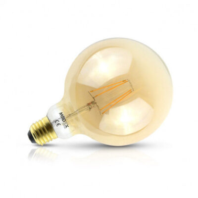 Ampoule LED E27 G125 Filament Golden 8W Dimmable 2700K - 71582