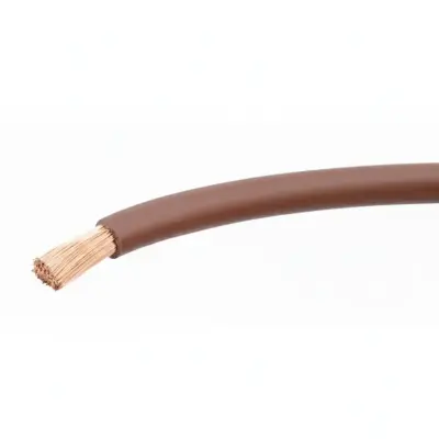 Fil électrique souple H07VK 2.5mm² - marron - en cuivre - C100