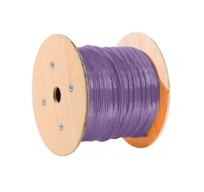 Câble réseau monobrin – Cat7 S/FTP – 4 paires LSZH - touret 500 m - Dca violet – 3010714