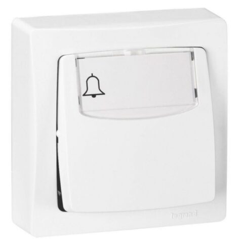 Poussoir porte-étiquette Appareillage saillie complet 6A blanc - 086009