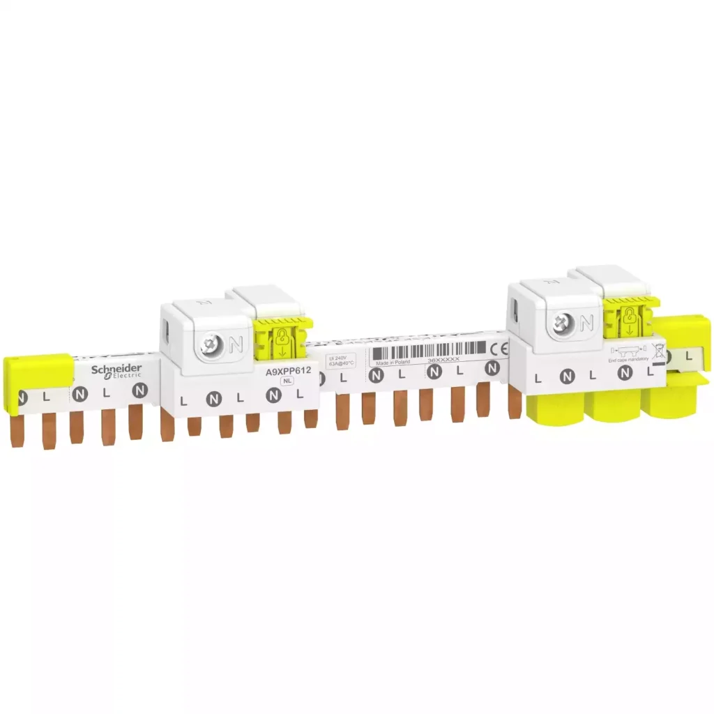 Peigne de répartition 1P+N 63A 12 modules avec connecteur - SCHNEIDER Acti9 iDT40 - A9XPP612