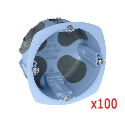 Boîte d'encastrement 1 poste - prof. 40mm - 52061 - 100pc