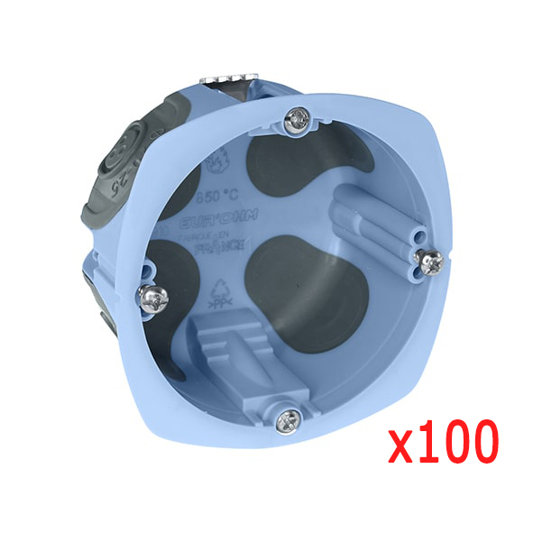 Boîte d'encastrement 1 poste - prof. 40mm - 52061 - 100pc