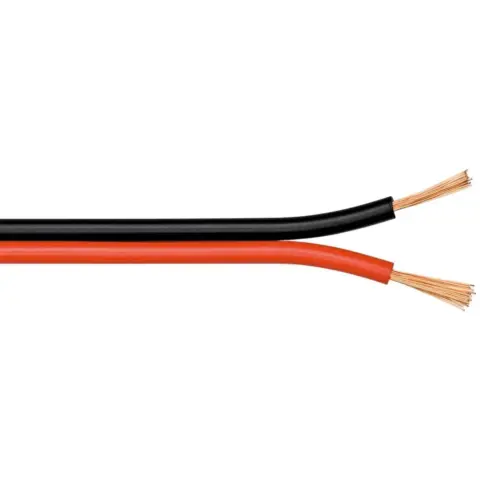 Bobine cable HP 2x2.5 mm noir et rouge C100M