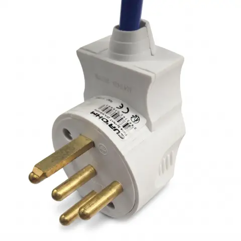 Fiche 20A 3P+N+T - Latérale - Blanc - EUR'OHM - 61064