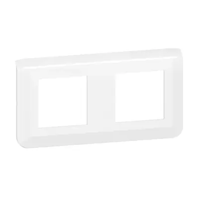 Plaque double horizontale blanc EU - LEGRAND Mosaic - 277804L