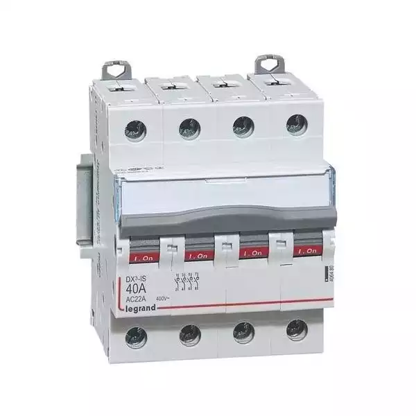 Interrupteur-sectionneur DX³-IS 4P 400V~ - 40A - 4 modules - 406480