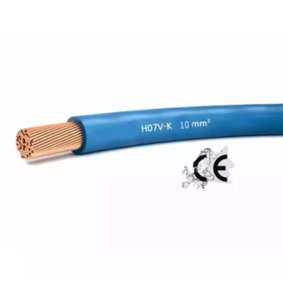 Fil électrique souple 10mm²- c100m – HO7VK10 - bleu