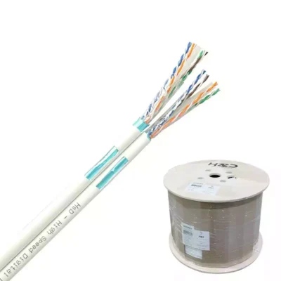 HsD - Câble monobrin - Cat6 F/UTP - 2x4 paires blanc LSZH Dca - 500m