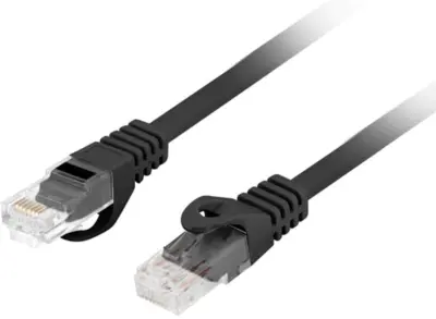 Cordon 1metre cat 6 Cuivre PVC Noir 32AWG