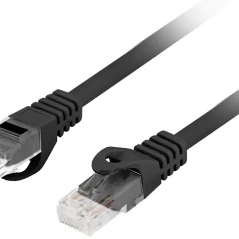 Cordon 1metre cat 6 Cuivre PVC Noir 32AWG