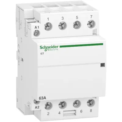 Contacteur tétrapolaire - 4NO - 63A - Bobine 230Vca - A9C20864 - Schneider Acti 9 iCT