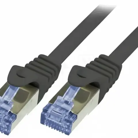 Câble réseau RJ45, câble patch CAT 6a S/FTP 1 mètre noir